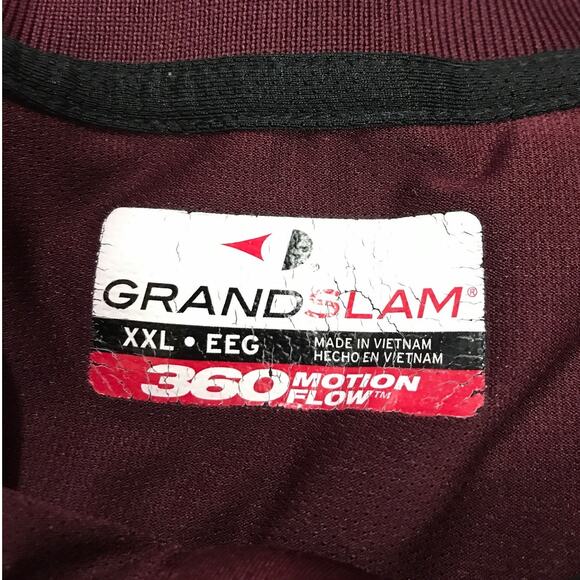 Grand Slam Plum & Gray Collared Button Up Short Sleeve Polo Shirt XXL - Picture 3 of 5